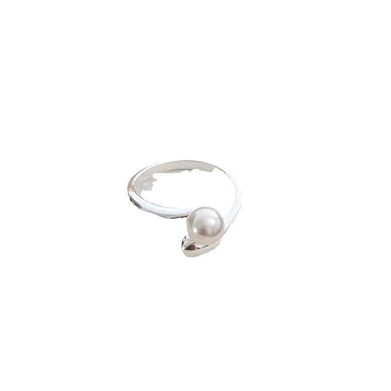 Damen Offener Ring mit eleganter Perle und modernem Design Shop Nory