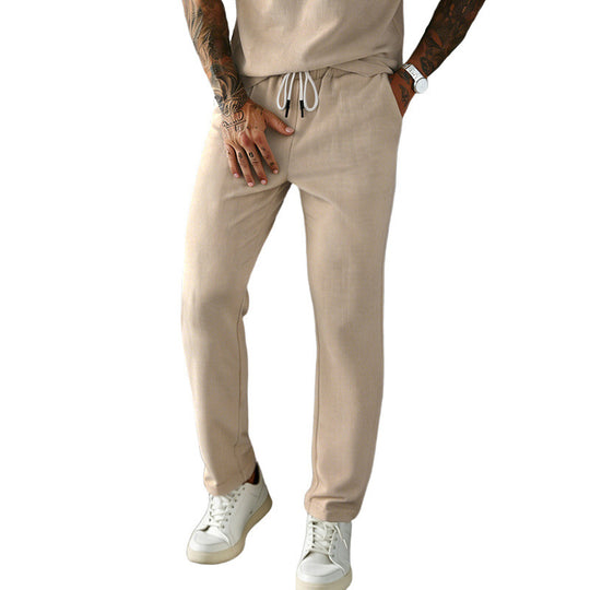 Herren Slim-Fit Jogginghose mit Kordelzug, elastischem Bund und seitlichen Eingrifftaschen Shop Nory