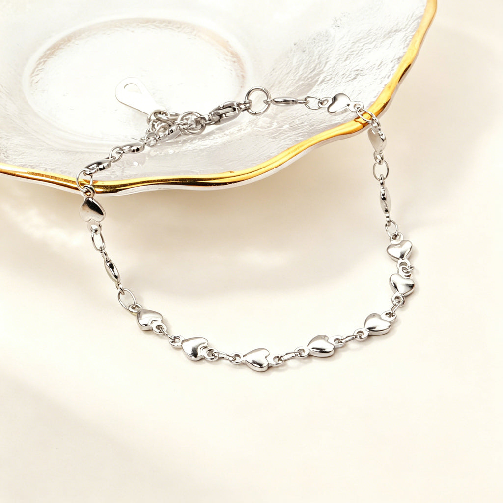 Damen Herzförmiges Edelstahl Armband Shop Nory