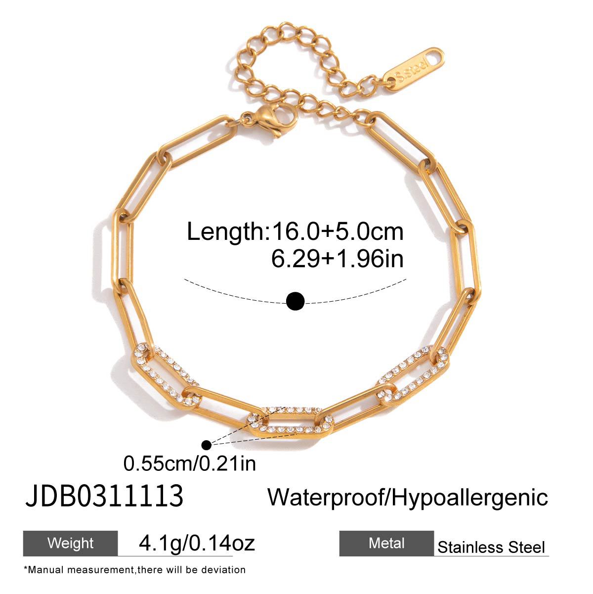 Damen Armband mit elegantem Kettendesign und funkelnden Zirkonia Shop Nory