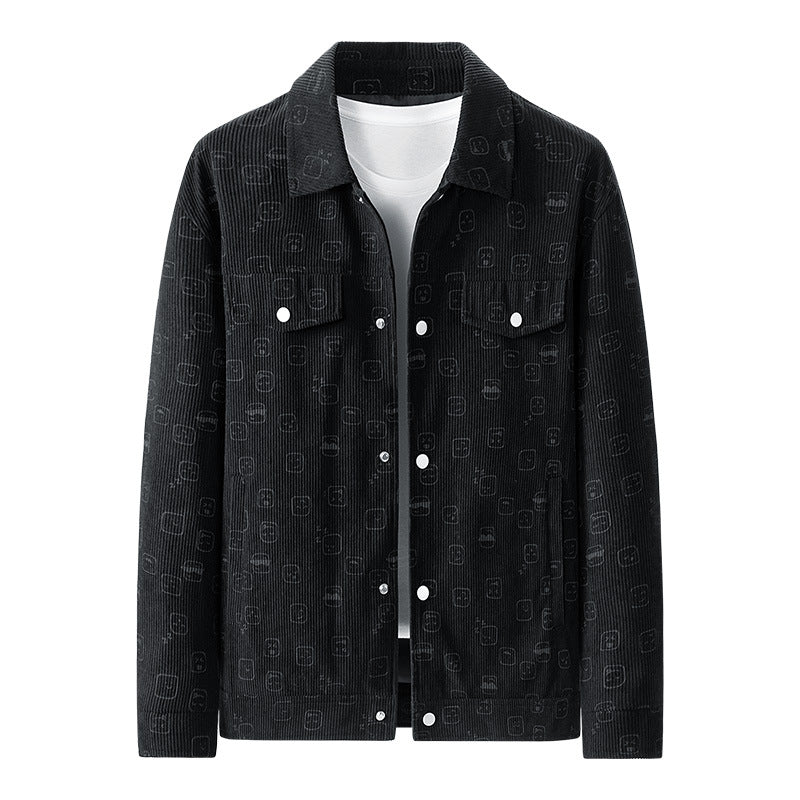 Herren Lässige Cordjacke mit einzigartigem Muster Shop Nory