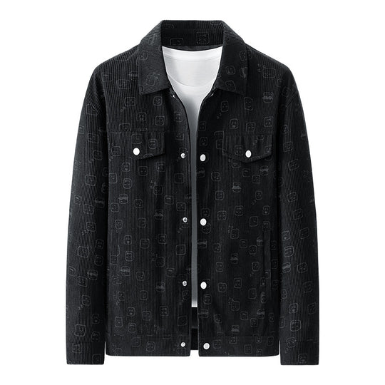 Herren Lässige Cordjacke mit einzigartigem Muster Shop Nory