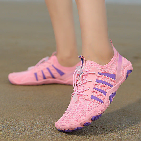 Damen Freizeit-Sneaker mit atmungsaktiver Netz-Oberfläche und flexiblem Sohlenprofil