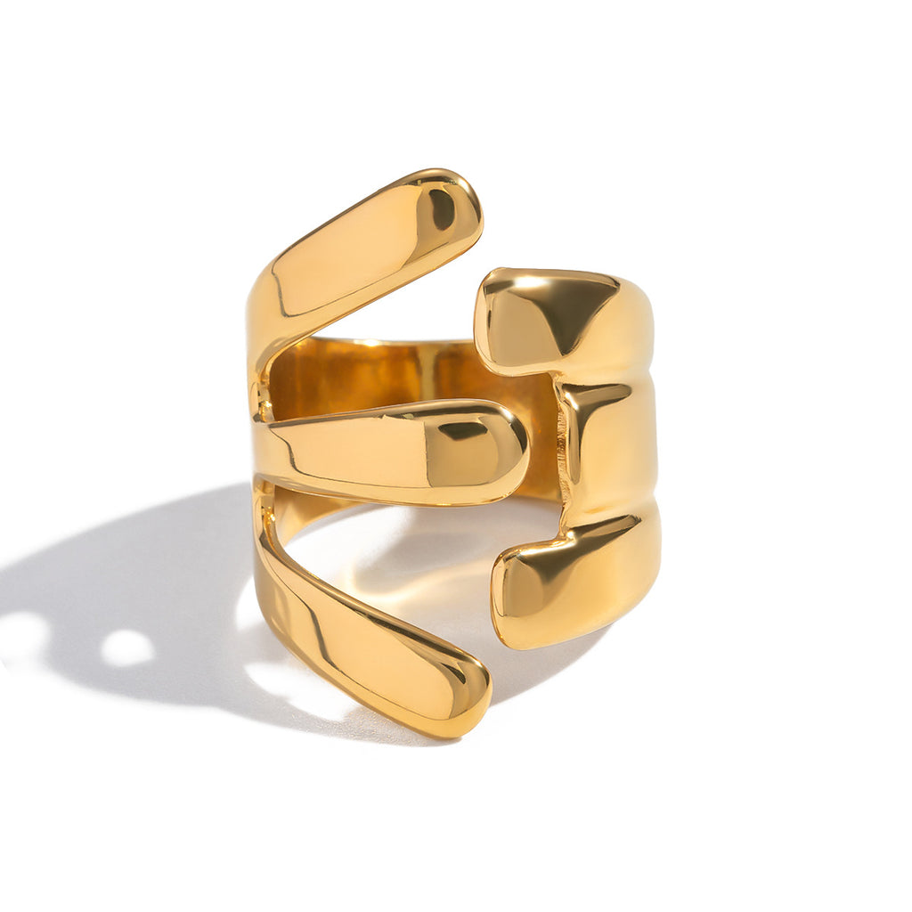 Damen modischer Edelstahlring mit hypoallergener Beschichtung Shop Nory