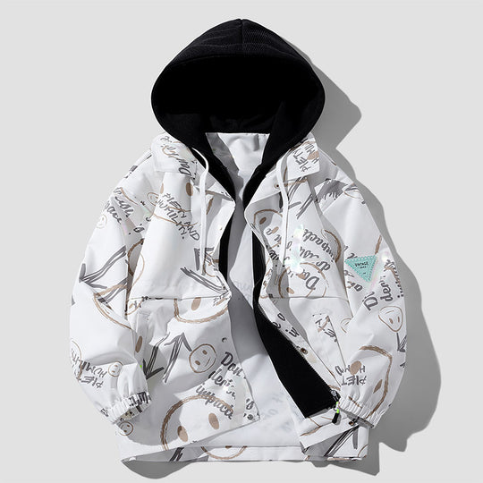 Damen Modische Kapuzenjacke mit grafischem Design Shop Nory
