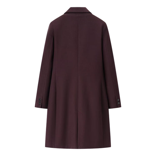 Damen Eleganter Longline-Wollmixmantel mit Reverskragen und Leistentaschen Shop Nory