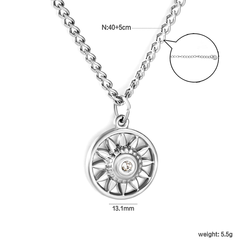 Damen Halskette mit nautischem Steuerrad-Anhänger und hochwertiger Edelstahl-Verarbeitung Shop Nory