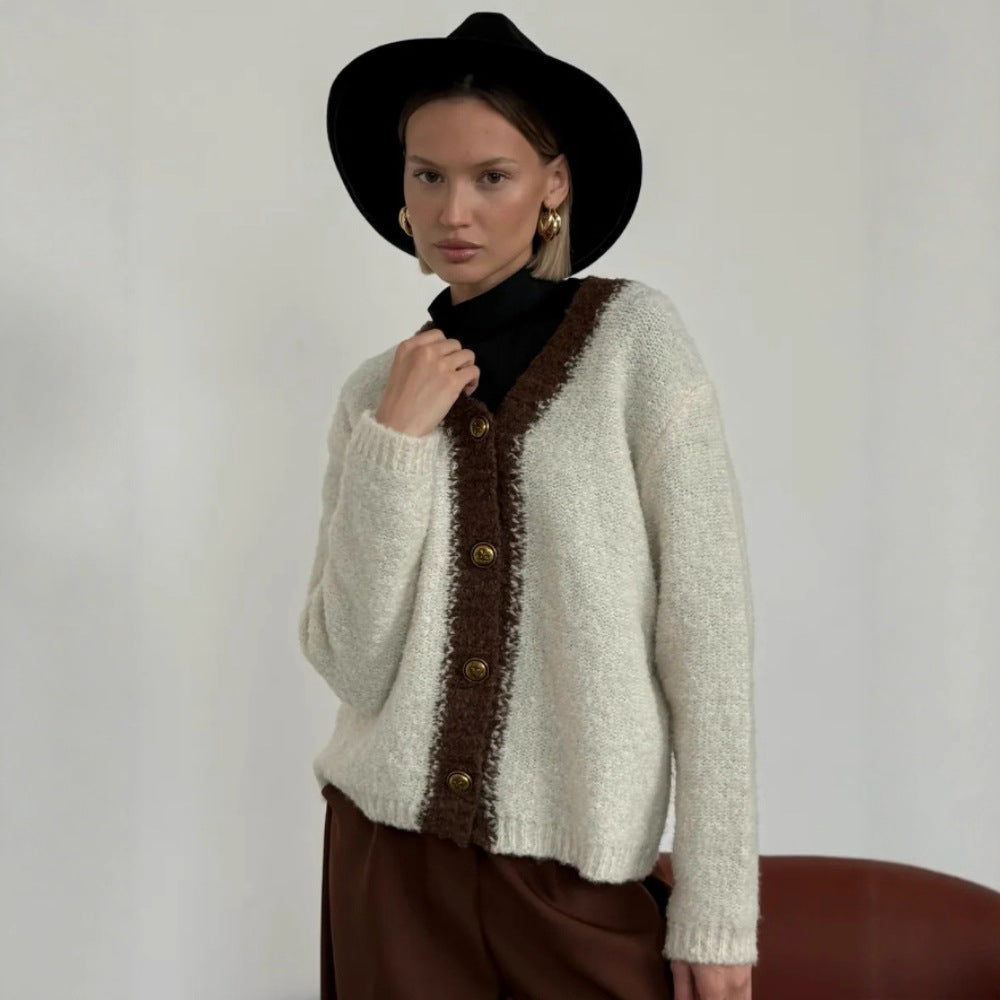 Damen Grob gestrickte Cardigan Shop Nory