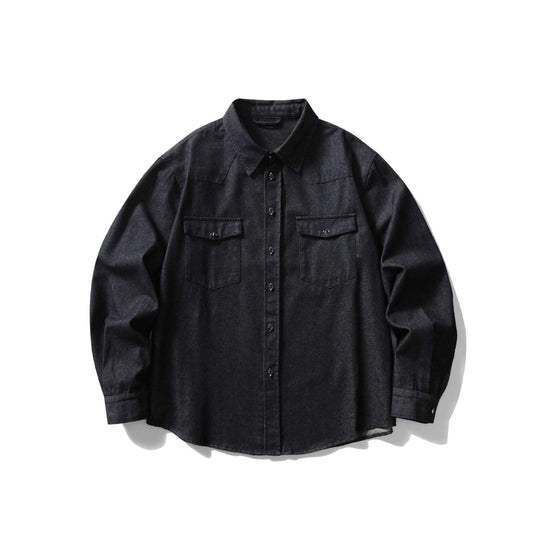 Herren Overshirt-Jeanshemd aus robustem Denim mit Western-Taschen Shop Nory