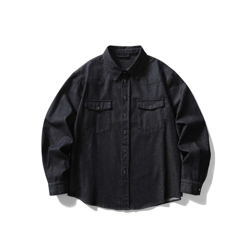 Herren Overshirt-Jeanshemd aus robustem Denim mit Western-Taschen Shop Nory