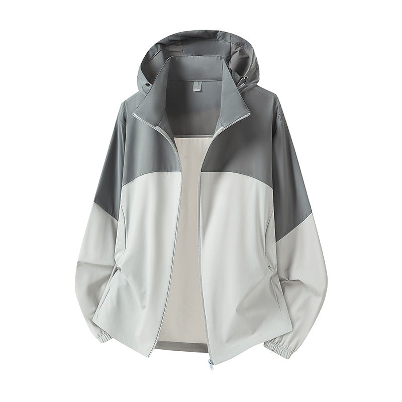 Herren Leichte Kapuzen-Regenjacke mit atmungsaktivem Softshell-Material und elastischen Bündchen Shop Nory