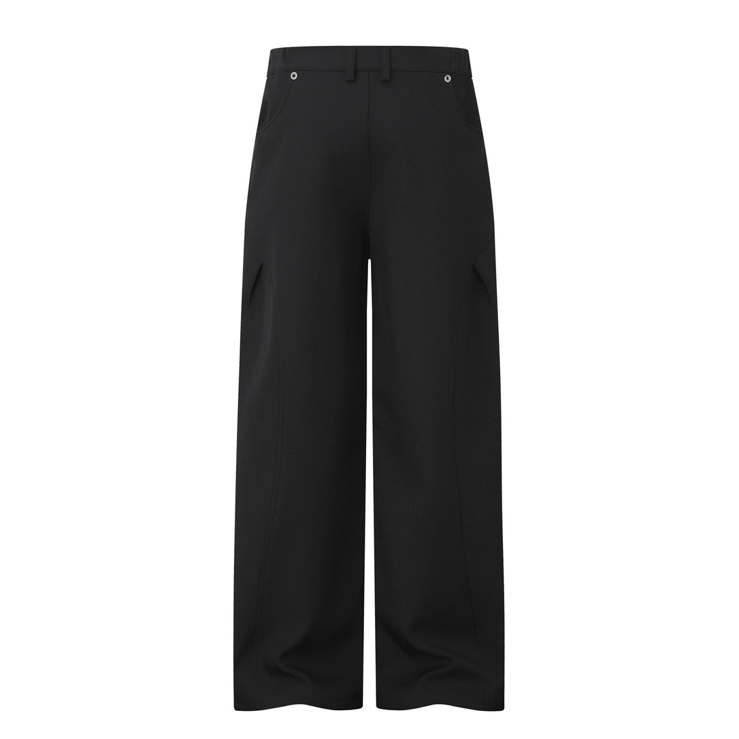 Damen Weite Bundfalten-Hose mit hohem Bund und weitem Bein Shop Nory