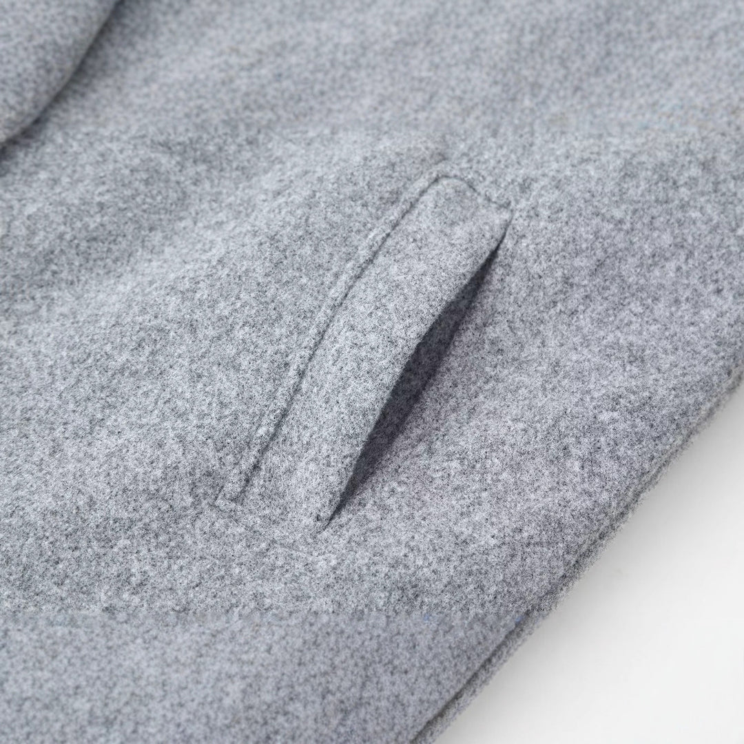 Damen Boxy Doppelreiher-Kurzmantel aus Wollmix mit Stehkragen Shop Nory