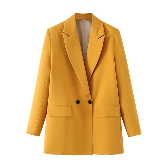 Damen Oversize Doppelreihiger Blazer mit fallendem Revers und weicher Innenfütterung Shop Nory