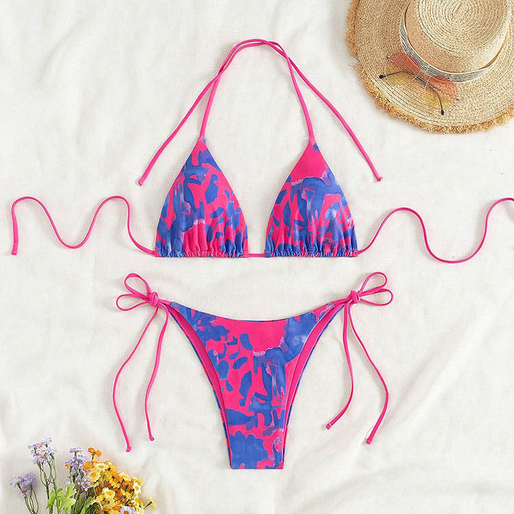 Damen Triangel-Bikini-Set mit elegantem Schnürdetail