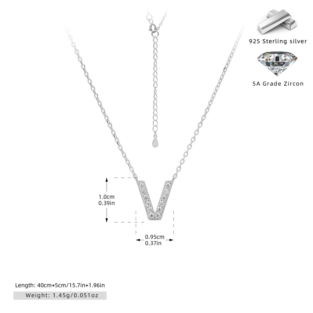 Damen Halskette mit Z-Anhänger und funkelnden Zirkonia Shop Nory