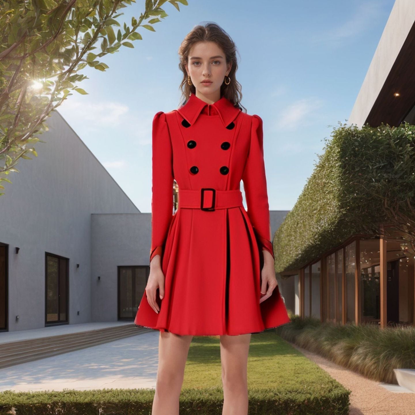 Damen Trenchcoat mit eleganter taillierter Passform