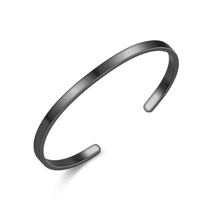 Damen Offener Armreif aus hochwertigem Edelstahl mit minimalistischer Struktur Shop Nory