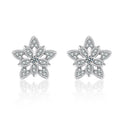 Damen Ohrstecker mit floralen Design und funkelnden Zirkonia Shop Nory