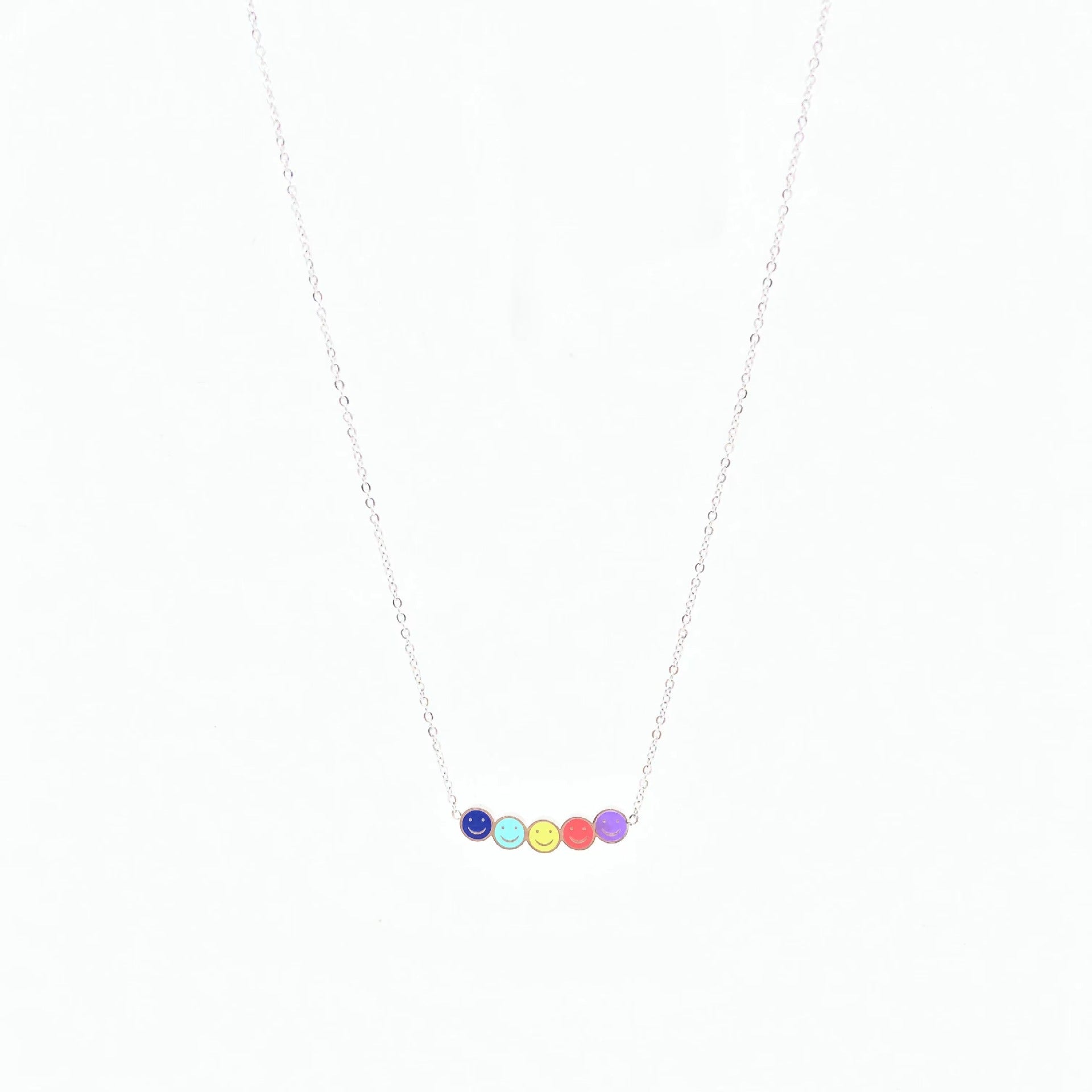 Frauen Playful Smiley Face Charm Halskette Shop Nory