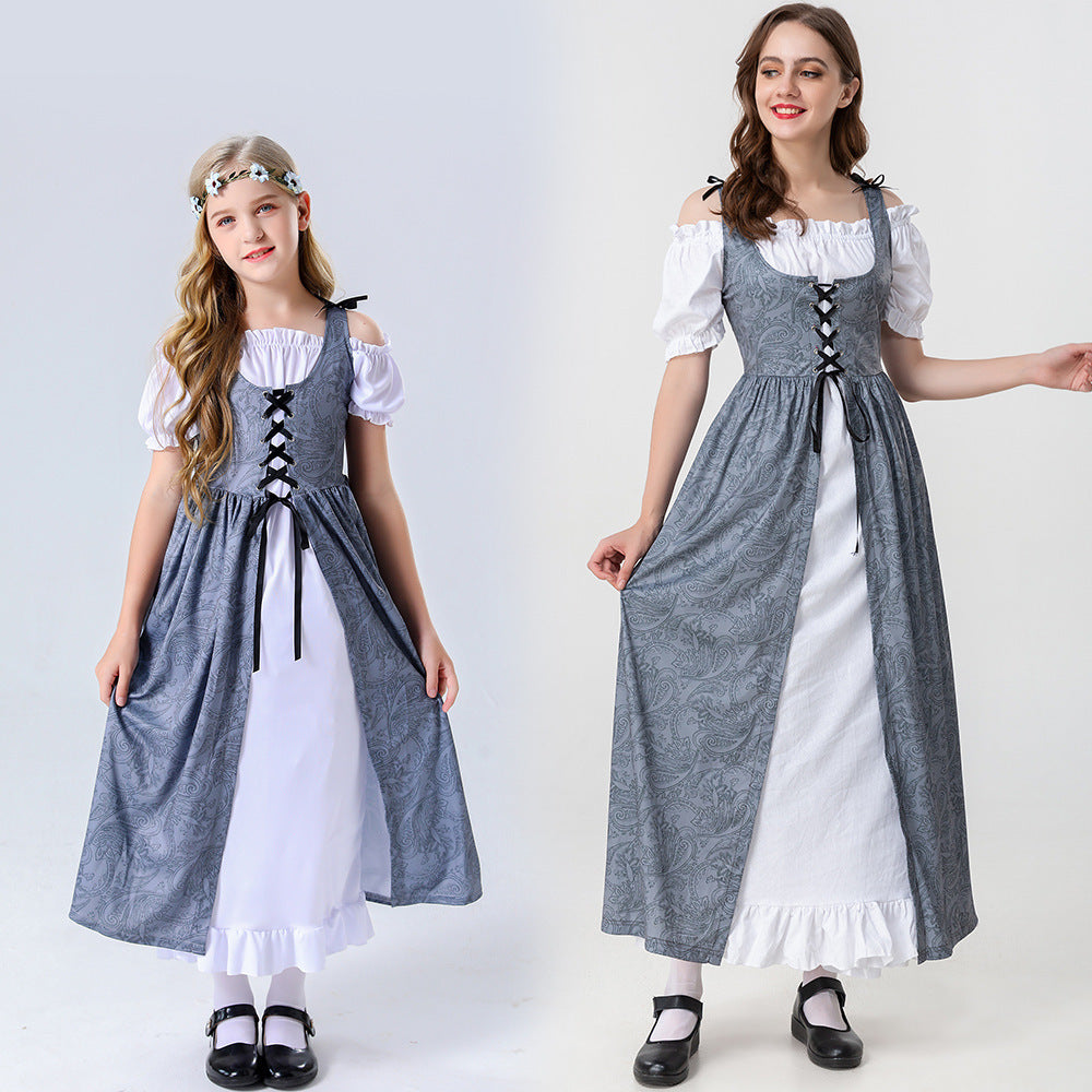 Damen Trachtenkleid mit romantischen Rüschendetails und bezaubernder Schnürung