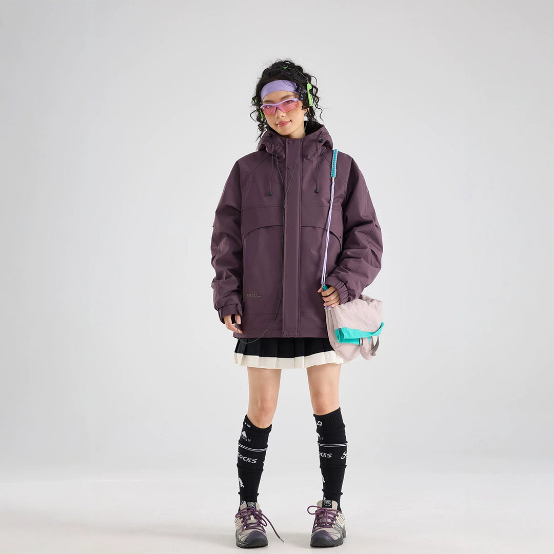 Damen Wasserfeste atmungsaktive Kapuzenjacke im technischen Oversize-Schnitt Shop Nory