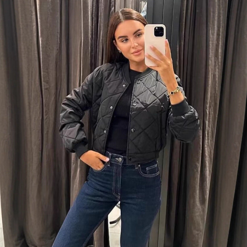 Damen Gemusterte Steppjacke