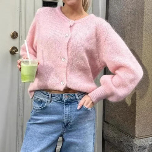 Damen kuscheliger Cardigan aus weichem Mohair