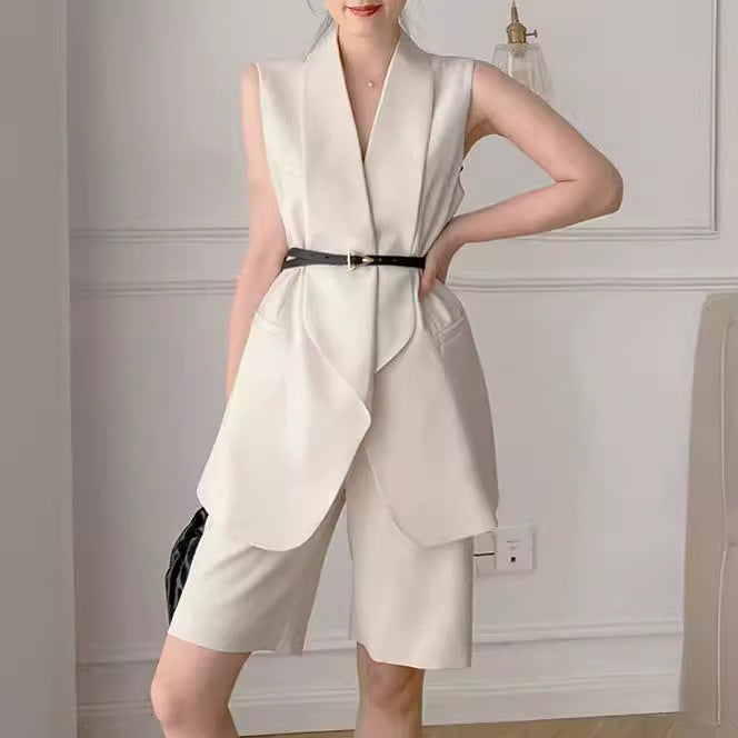 Damen Modische Weste und Shorts Set Shop Nory
