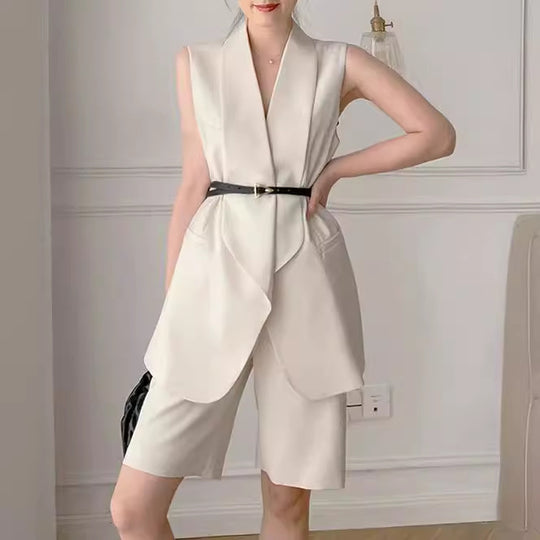 Damen Modische Weste und Shorts Set Shop Nory