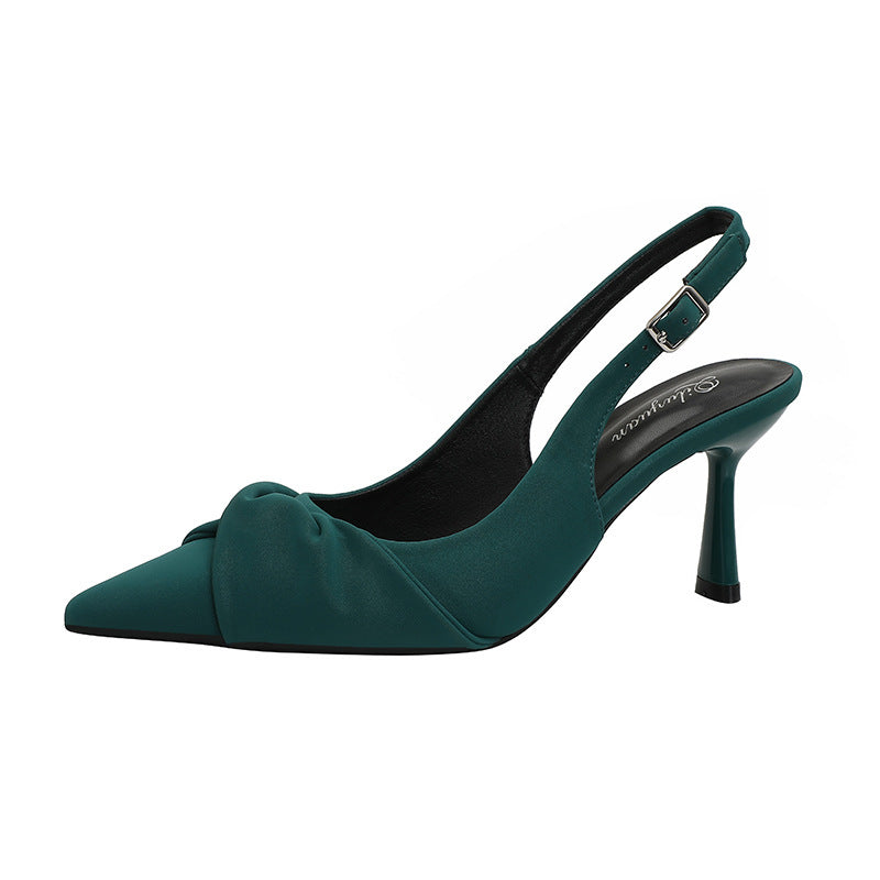 Damen Slingback-Pumps mit eleganter Drapierung Shopnory