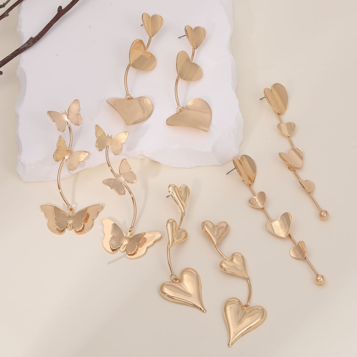 Damen Ohrringe mit filigranem Schmetterlingsdesign Shop Nory