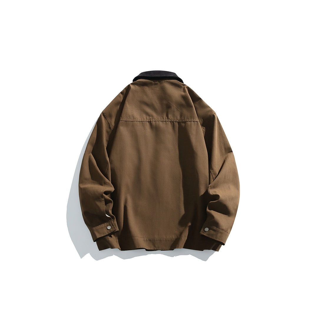 Herren leichte Bomberjacke mit Cordkragen und Reißverschluss Shop Nory