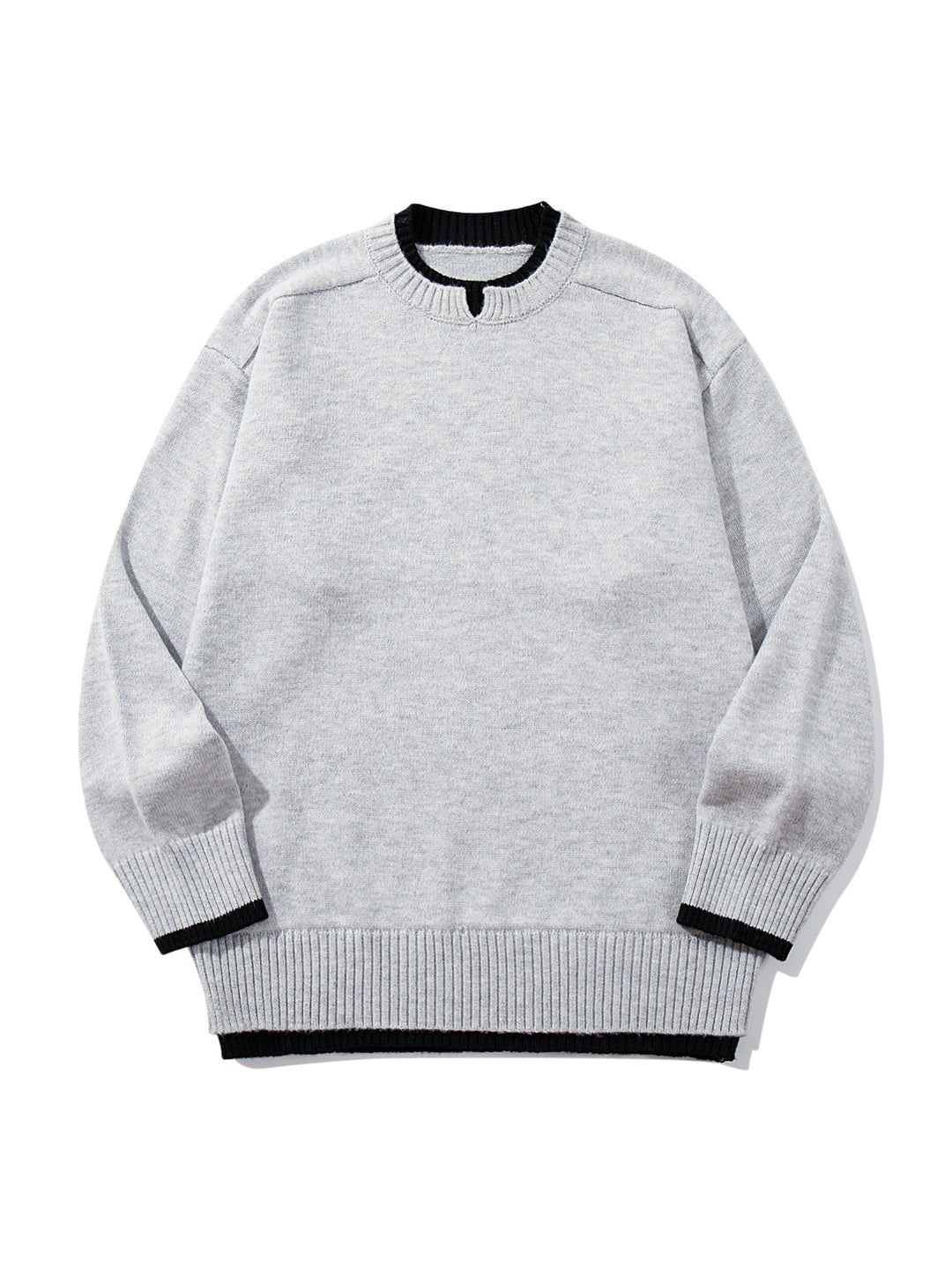 Damen Oversize‑Strickpullover mit kontrastiertem Rippkragen und verlängertem Bund Shop Nory
