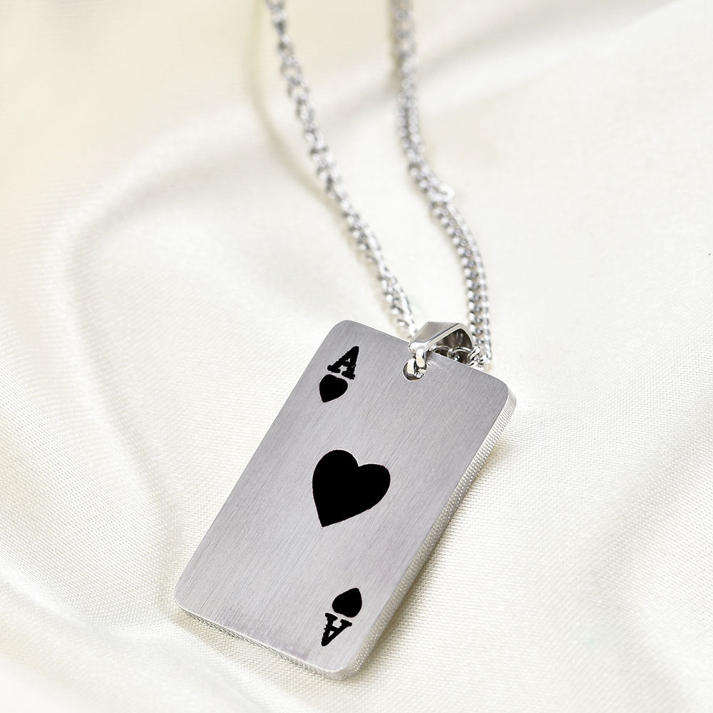 Damen Halskette mit einzigartigem Spielkarten-Anhänger Shop Nory
