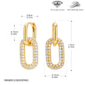 Damen Ohrringe mit funkelndem Zirconbesatz aus hochwertigem 925 Sterling Silber Shop Nory