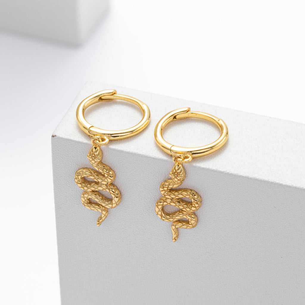 Damen Ohrhänger mit schlangenförmigem Design aus hochwertigem 925 Sterling Silber Shop Nory