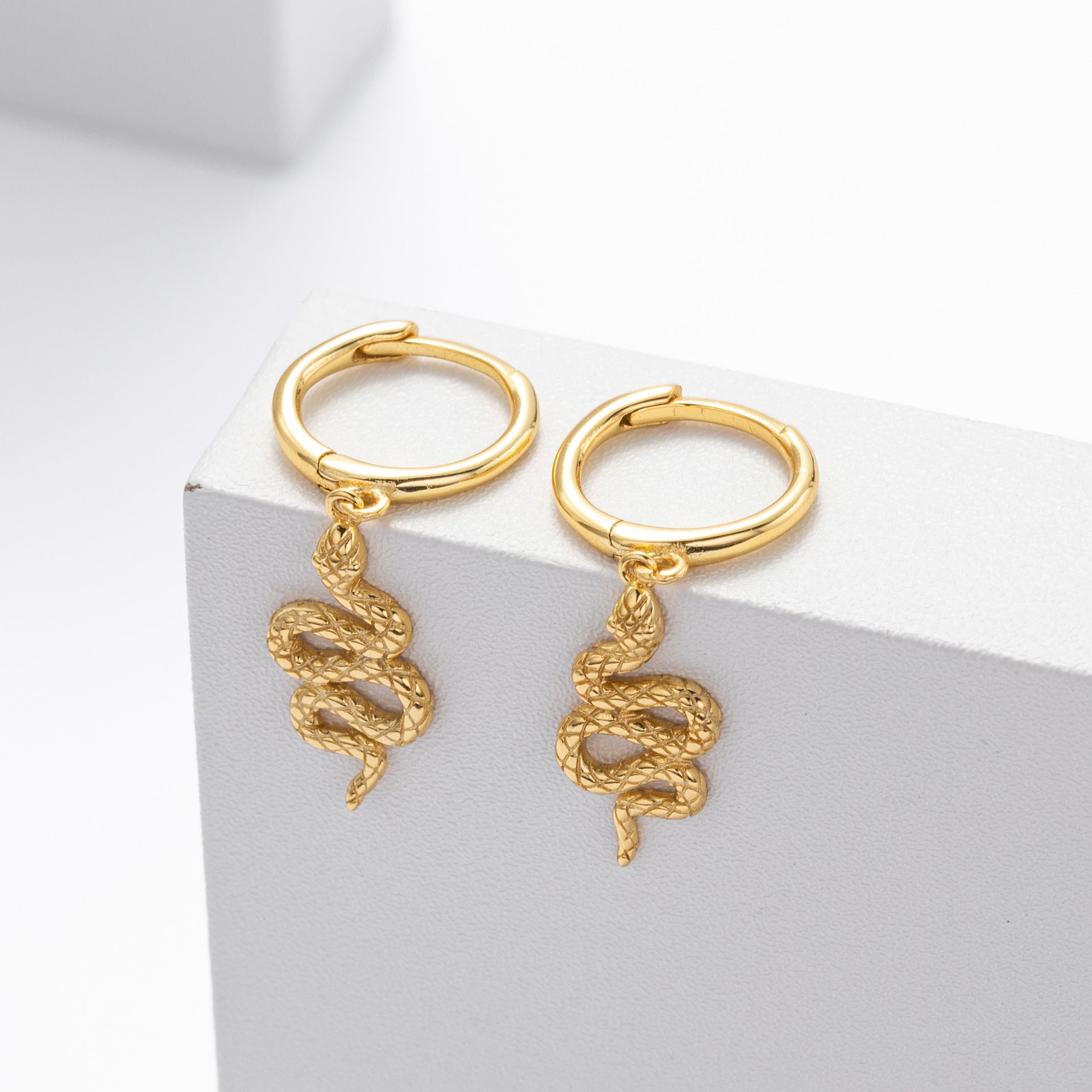 Damen Ohrhänger mit schlangenförmigem Design aus hochwertigem 925 Sterling Silber Shop Nory