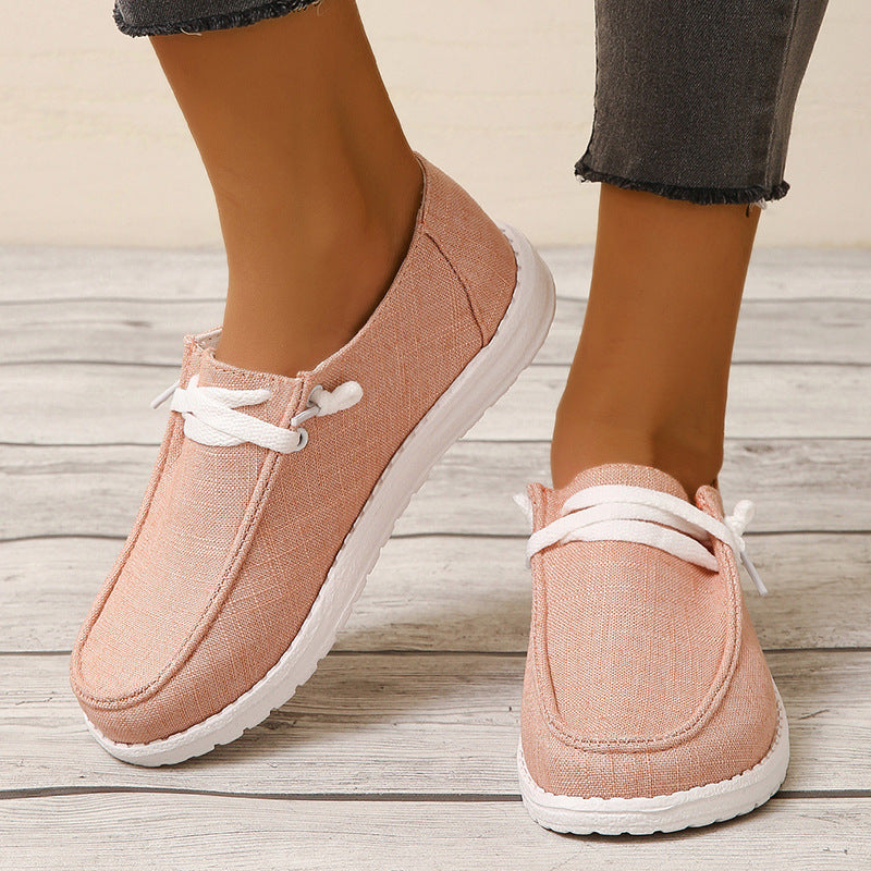 Damen bequeme Slip-On Freizeitschuhe mit leichtem Obermaterial Shopnory
