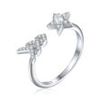 Damen Ring mit funkelndem Sternen-Design und hochwertigem Zirkonia-Besatz Shop Nory