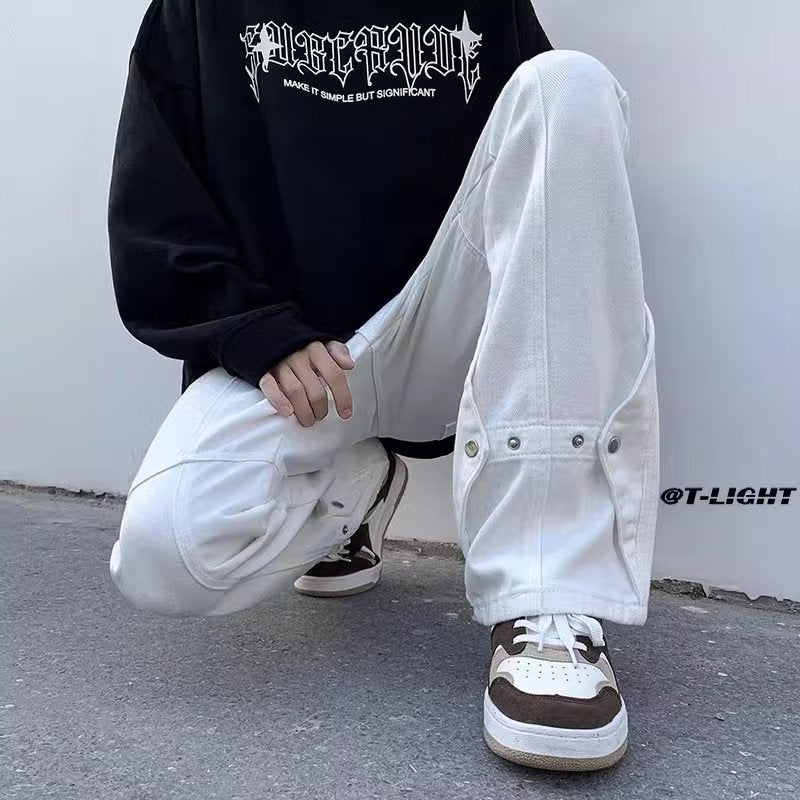 Damen Lässige Weitgeschnittene Chino-Hose Shop Nory
