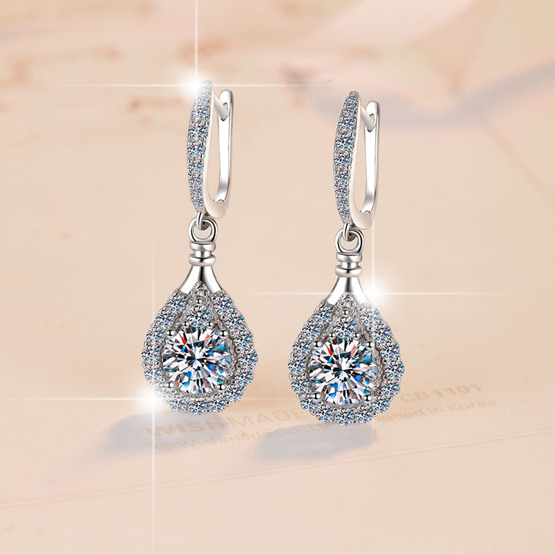 Damen elegante Tropfenohrringe mit strahlendem Zirkonia Shop Nory