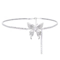Damen Eleganter Choker mit kunstvollem Schmetterlingsdesign und funkelnden Kristallen Shop Nory