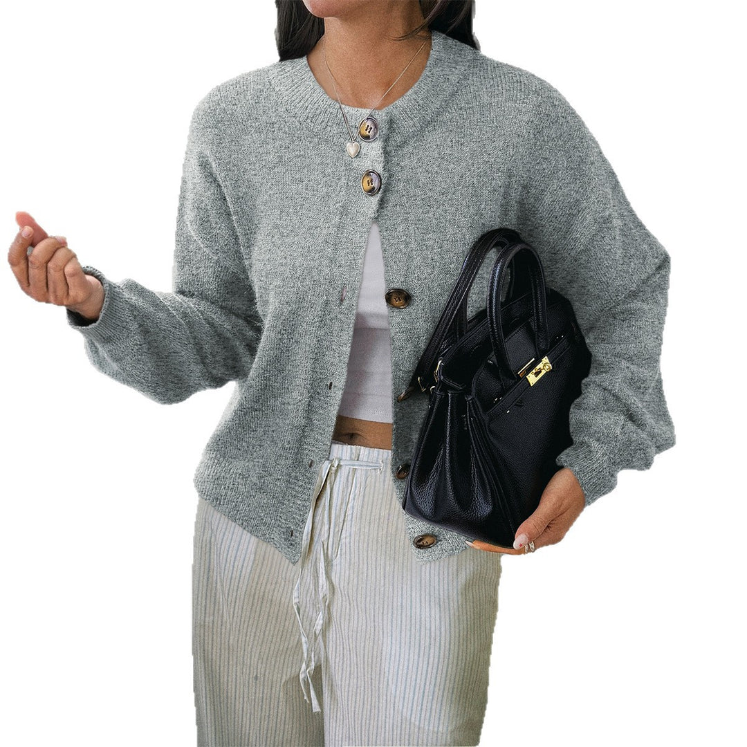 Damen nan kuscheliger Oversize-Strickcardigan mit Hornknopf-Leiste und Rundhalsausschnitt Shop Nory
