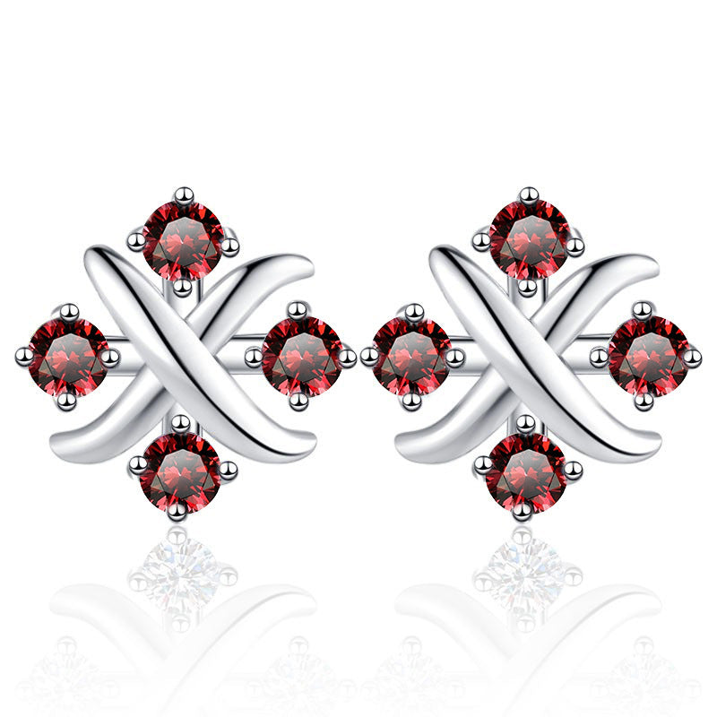 Damen Funkelnde Ohrstecker mit elegantem Kristall-Design Shop Nory