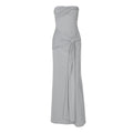 Damen Strapless Maxikleid mit raffiniertem Wickeldesign