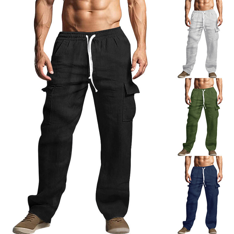Herren Cordhose im Cargo-Stil mit Kordelzug und aufgesetzten Taschen Shop Nory