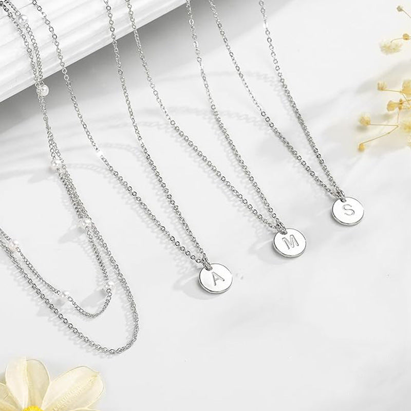 Damen mehrlagige Perlenkette mit individuellem Anhänger Shop Nory