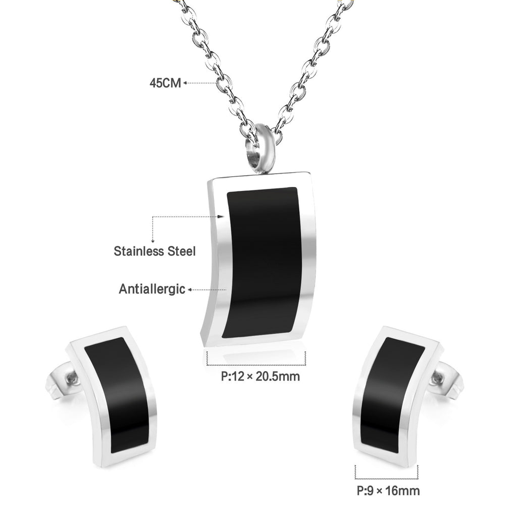 Damen Schmuckset aus hochwertigem Edelstahl mit modernem Design Shop Nory