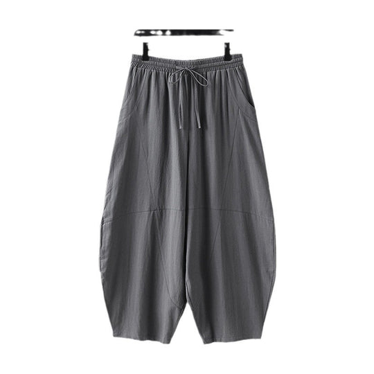 Damen weite Haremshose aus leichtem Satin mit Tunnelzug und seitlichen Taschen Shop Nory